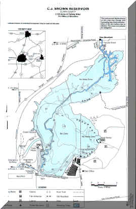 CJ Brown Reservoir - Click for the Full Map
