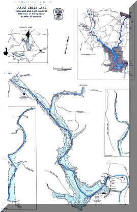 Paint Creek Lake - Click Here for the Full Map