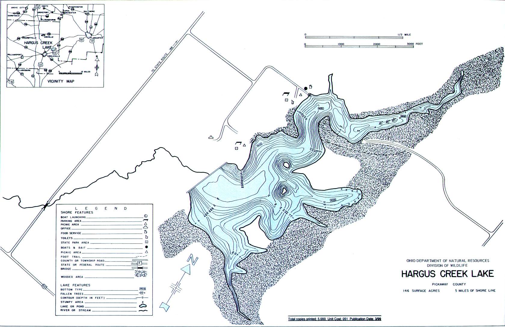 Hargus Creek Lake Fishing Map | Central Ohio Fishing