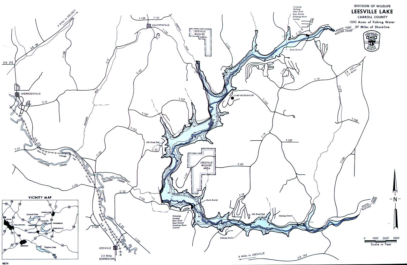 Leesville Lake Fishing Map | Northeast Ohio Fishing